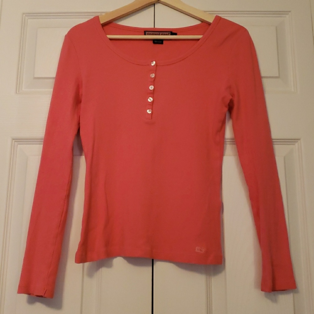 Vineyard vines long sleeve shirt thermal, buttons